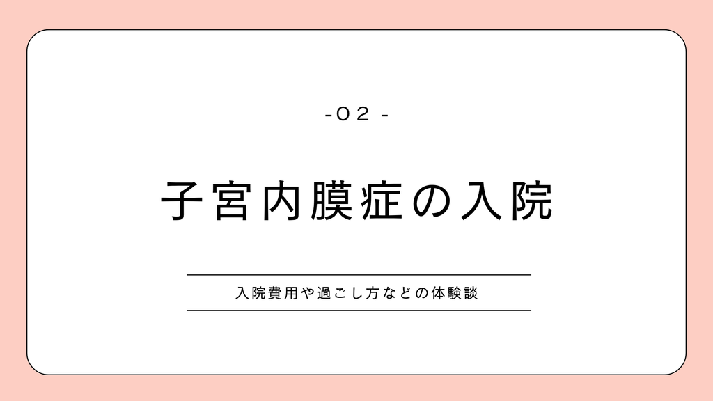 子宮内膜症 入院の体験談