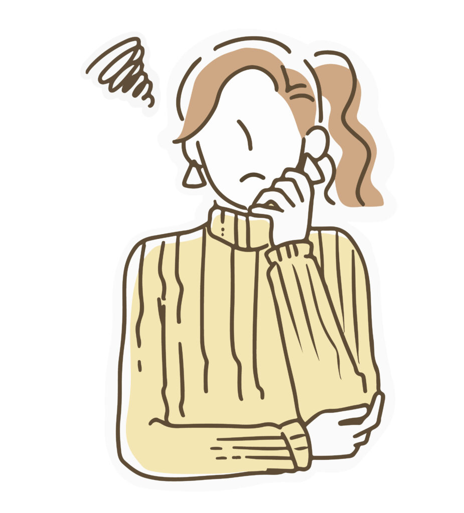モヤモヤする女性